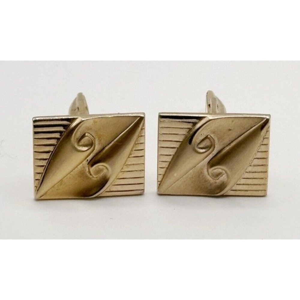 Pioneer Art Nouveau Style Goldtone‎ Cufflinks